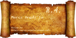 Mercz Angéla névjegykártya